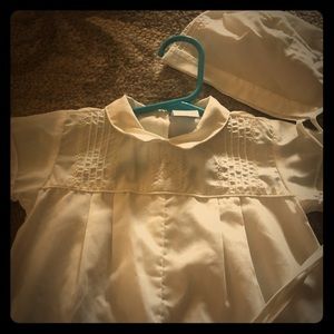 WillBeth bubble and cap set in ivory smocked